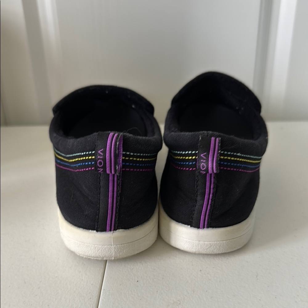 *WOMEN’S VIONIC BEACH MARSHALL BLACK SLIP ON FLATS (as 8) - Picture 3 of 7